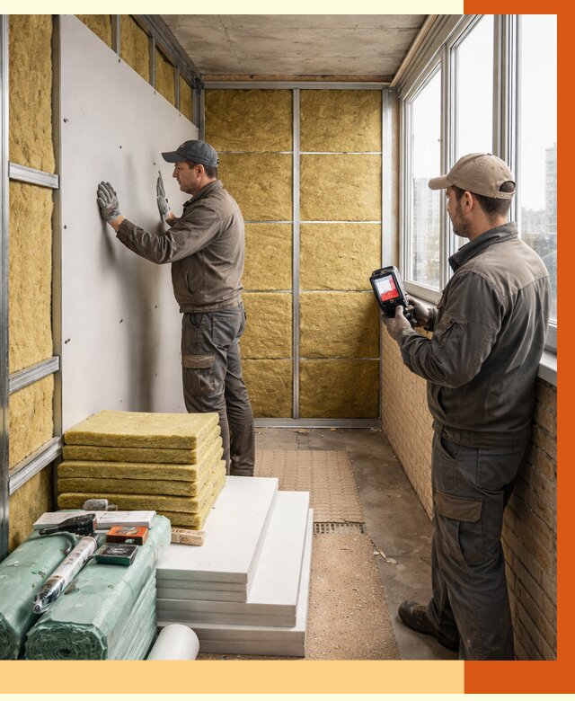 Утепление балкона в Торжке от 4601 руб. под ключ | ТепломастерТрж